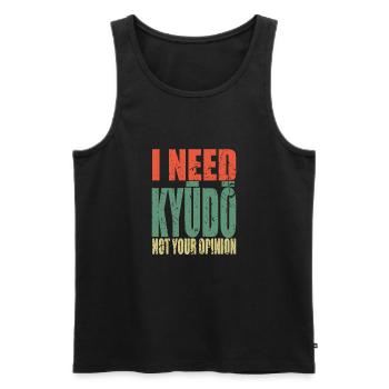 Kyūdō Spruch lustig - Männer Premium Bio Tank Top - Schwarz - Vorne - AI Model Male 178 light (178cm)