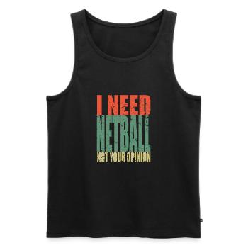 Netzball Spruch lustig - Männer Premium Bio Tank Top - Schwarz - Vorne - AI Model Male 178 light (178cm)