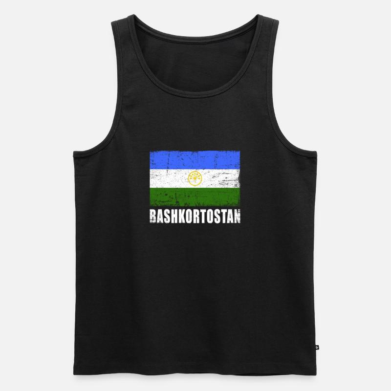 Bashkortostan Flagge - Männer Premium Bio Tank Top - Schwarz