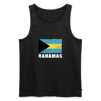 Bahamas Flag Grunge Bahamas Flag - Débardeur bio Premium Homme - noir - Devant - AI Model Male 178 light (178cm)