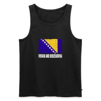Drapeau de bosnie-Herzégovine - Débardeur bio Premium Homme - noir - Devant - Michal (187cm)