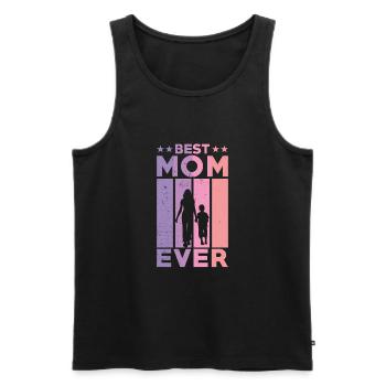 Meilleure mère de tous les temps Retro One Kid Best - Débardeur bio Premium Homme - noir - Devant - AI Model Male 178 light (178cm)