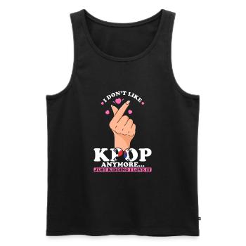 K-pop J’adore la K-pop - Débardeur bio Premium Homme - noir - Devant - AI Model Male 178 light (178cm)
