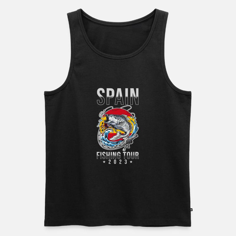 Angeltour Spanien 2023 - Männer Premium Bio Tank Top - Schwarz