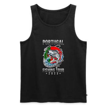 Angel Tour Portugal 2023 - Débardeur bio Premium Homme - noir - Devant - Michal (187cm)