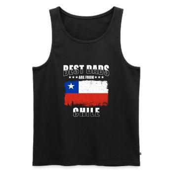 Chilean father - Men's Premium Organic Tank Top - black - Front - AI Model Male 178 light (178cm)