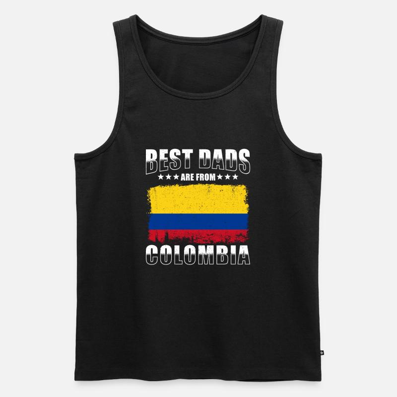 Kolumbianischer Vater - Männer Premium Bio Tank Top - Schwarz