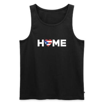 Porto Rico Accueil Porto Rico Drapeau Amour - Débardeur bio Premium Homme - noir - Devant - Michal (187cm)