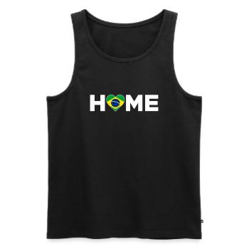 Brasilien Heimat Brasilien Flagge Brasilien Liebe - Männer Premium Bio Tank Top - Schwarz - Vorne - Michal (187cm)