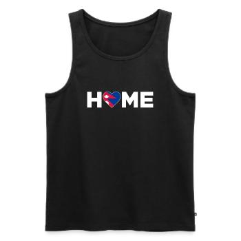 Népal Accueil Népal Drapeau Népal Amour - Débardeur bio Premium Homme - noir - Devant - Michal (187cm)