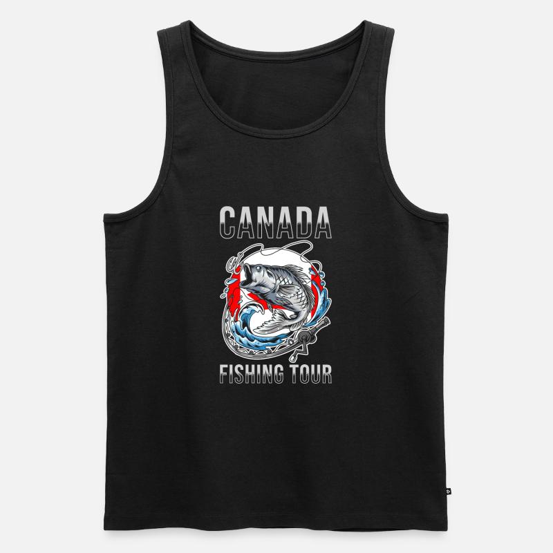 Angeltour Kanada - Männer Premium Bio Tank Top - Schwarz