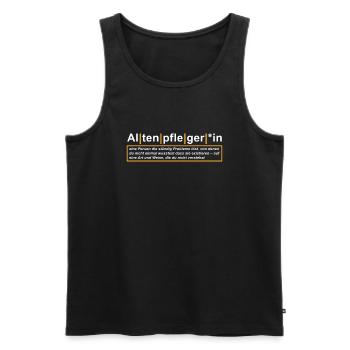 Altenpflegerin Definition - Männer Premium Bio Tank Top - Schwarz - Vorne - Michal (187cm)