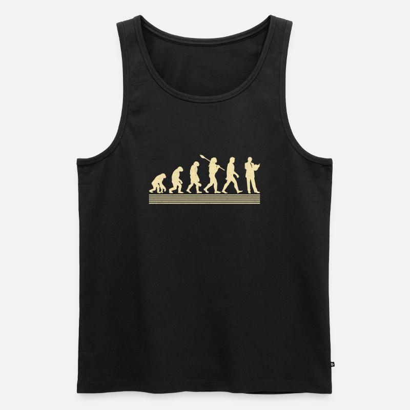 Marketing-manager-evolution - Männer Premium Bio Tank Top - Schwarz