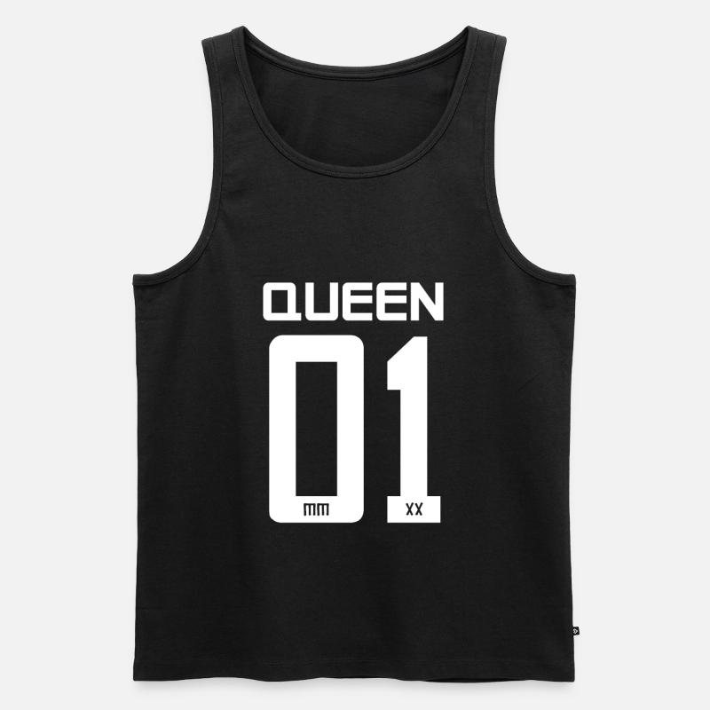 King - Queen gift present idea - Men's Premium Organic Tank Top - black