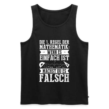 Mathematik/Mathe/Mathematiker/Mathematikerin - Männer Premium Bio Tank Top - Schwarz - Vorne - Michal (187cm)