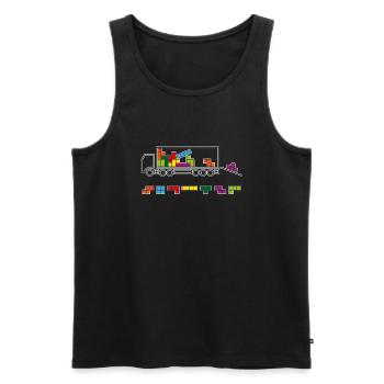 Lademeister - Männer Premium Bio Tank Top - Schwarz - Vorne - AI Model Male 178 light (178cm)