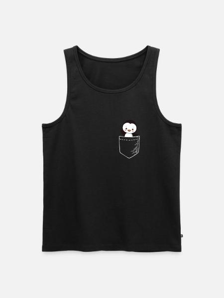 Pinguin - Männer Premium Bio Tank Top - Schwarz