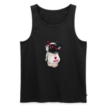 Boston Terrier - Men's Premium Organic Tank Top - black - Front - Michal (187cm)