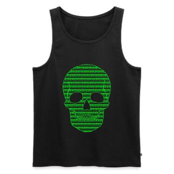Cyber Skull - Men's Premium Organic Tank Top - black - Front - AI Model Male 178 light (178cm)