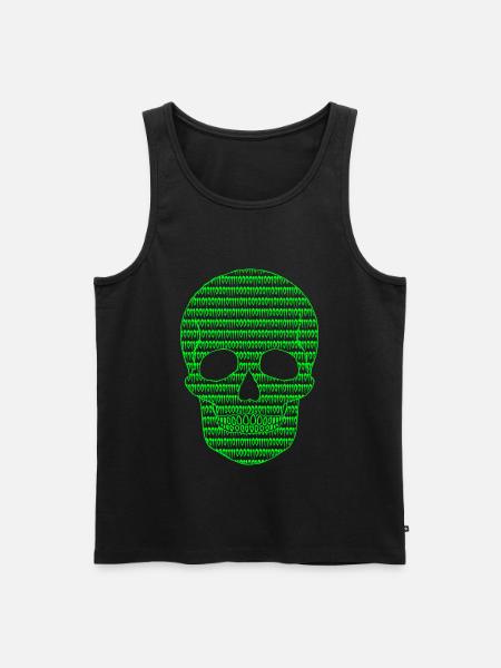 Cyber Skull - Männer Premium Bio Tank Top - Schwarz