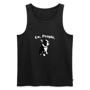 Boston Terrier - Männer Premium Bio Tank Top - Schwarz - Vorne - AI Model Male 178 light (178cm)