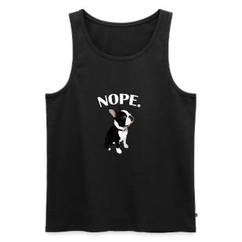 Boston Terrier - Männer Premium Bio Tank Top - Schwarz - Vorne - AI Model Male 178 light (178cm)