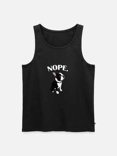 Boston Terrier - Men's Premium Organic Tank Top - black