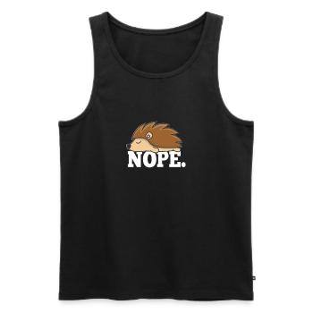 Igel - Männer Premium Bio Tank Top - Schwarz - Vorne - AI Model Male 178 light (178cm)