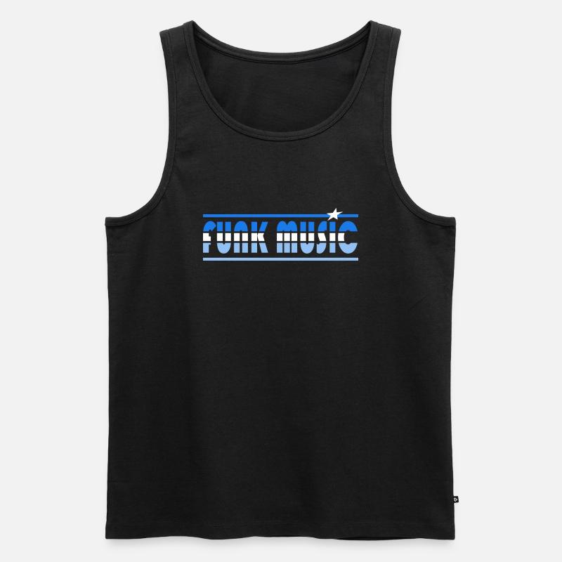 Funk Musik Funky Retro - Männer Premium Bio Tank Top - Schwarz