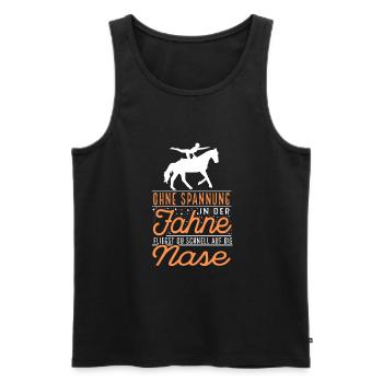 Voltigieren Voltigiererin Pferdesport Geschenk - Männer Premium Bio Tank Top - Schwarz - Vorne - Michal (187cm)
