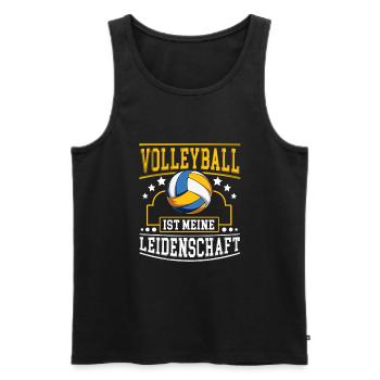 Volleyball ist meine Leidenschaft Geschenk - Männer Premium Bio Tank Top - Schwarz - Vorne - Michal (187cm)