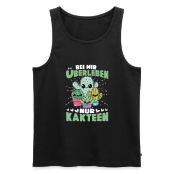 Kleingarten anfänger Bei mir überleben nur - Männer Premium Bio Tank Top - Schwarz - Vorne - AI Model Male 178 light (178cm)