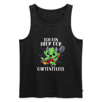 Kleingarten anfänger Ich bin hier der - Männer Premium Bio Tank Top - Schwarz - Vorne - AI Model Male 178 light (178cm)