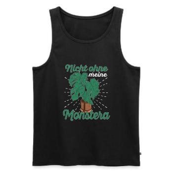 Kleingarten anfänger Nicht ohne meine Monstera - Männer Premium Bio Tank Top - Schwarz - Vorne - AI Model Male 178 light (178cm)