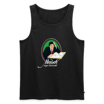 Mensch ärgere Dich nicht Classic Logo - Men's Premium Organic Tank Top - black - Front - Michal (187cm)