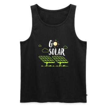 Solarenergie Sonnenkollektoren Go Solar Funny Solar Pow - Männer Premium Bio Tank Top - Schwarz - Vorne - AI Model Male 178 light (178cm)