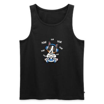 Rat Terrier - Débardeur bio Premium Homme - noir - Devant - Michal (187cm)