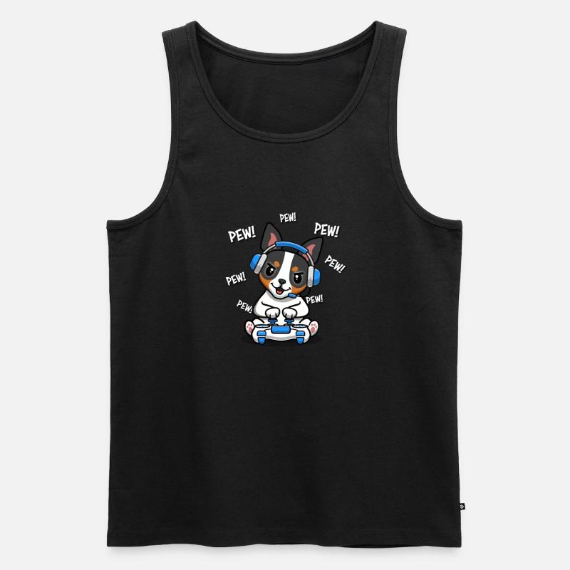 Ratterrier - Männer Premium Bio Tank Top - Schwarz