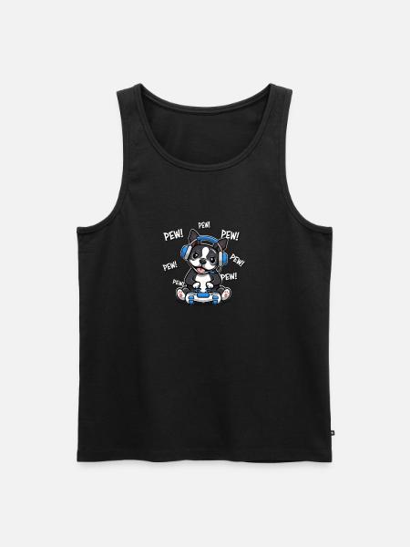 Boston Terrier - Men's Premium Organic Tank Top - black