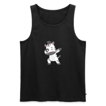 Zebra - Men's Premium Organic Tank Top - black - Front - AI Model Male 178 light (178cm)