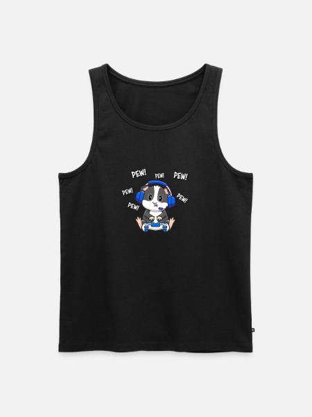 Black and White Guinea Pig - Men's Premium Organic Tank Top - black