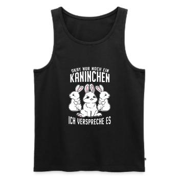Kaninchen Nur noch ein Kaninchen versprochen - Männer Premium Bio Tank Top - Schwarz - Vorne - Michal (187cm)