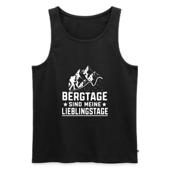 Wandern Bergtage sind meine Lieblingstage Alpen - Männer Premium Bio Tank Top - Schwarz - Vorne - AI Model Male 178 light (178cm)