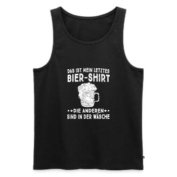Mein letztes Bier-Shirt Biertrinker lustige - Männer Premium Bio Tank Top - Schwarz - Vorne - Michal (187cm)