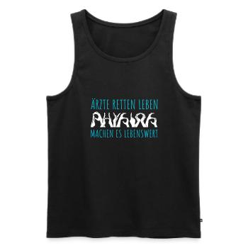 Physio Therapie Lebenswert Physiotherapeut - Männer Premium Bio Tank Top - Schwarz - Vorne - Michal (187cm)