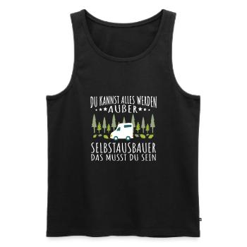 Camping Selbstausbauer musst du sein - Männer Premium Bio Tank Top - Schwarz - Vorne - AI Model Male 178 light (178cm)