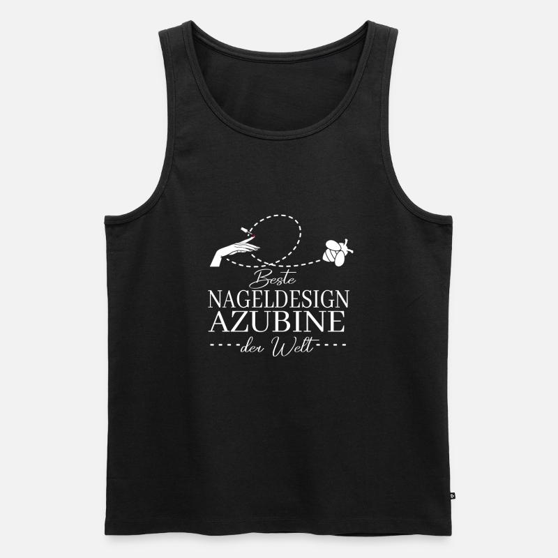 Beste Nageldesign Azubine Nageldesignerin Geschenk - Männer Premium Bio Tank Top - Schwarz