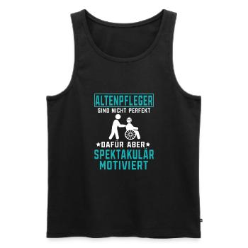 Altenpfleger sind perfekt Pflegekraft - Männer Premium Bio Tank Top - Schwarz - Vorne - Michal (187cm)