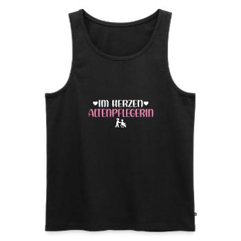Ich bin Altenpflegerin ein Herzstück der - Männer Premium Bio Tank Top - Schwarz - Vorne - Michal (187cm)