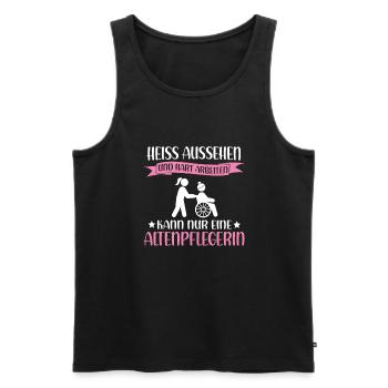 Pflegekraft Senioren Betreuung Pflege - Männer Premium Bio Tank Top - Schwarz - Vorne - Michal (187cm)